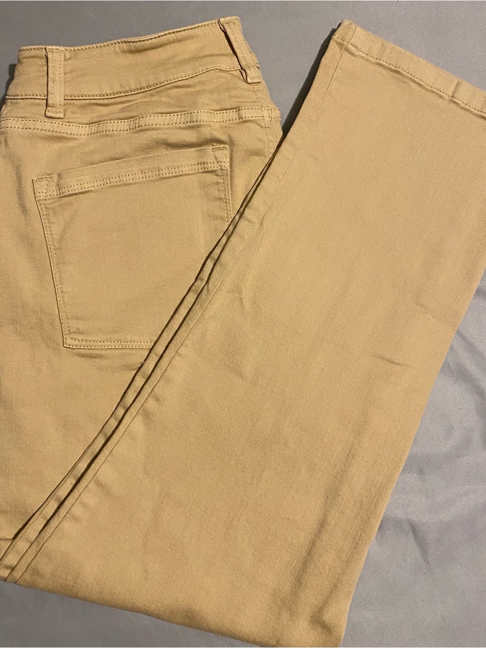 L.L. Bean Womens 12 Regular Classic Fit Khaki Pants Tan Straight Leg Stretch